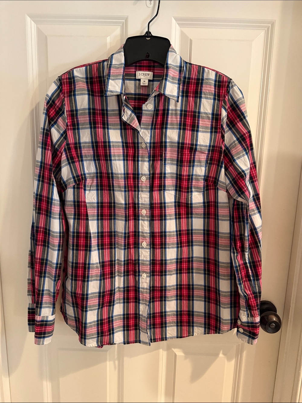 J. Crew Plaid Button-Down Shirt, Size Medium
